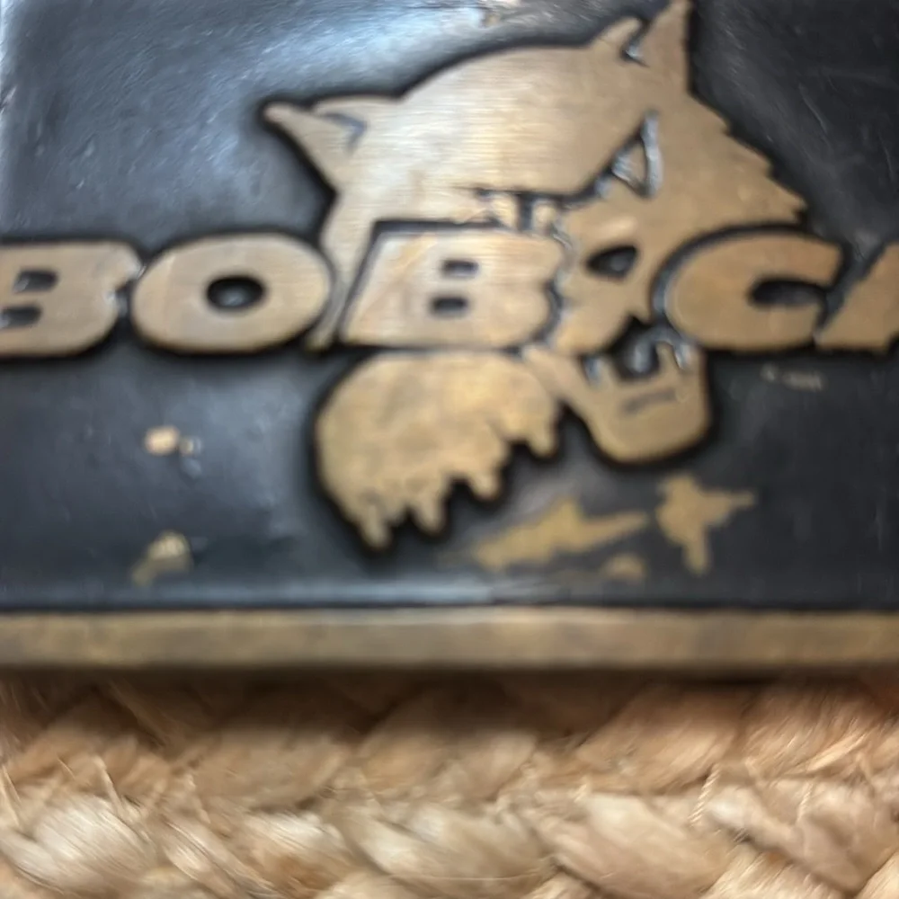 Vintage Bobcat Equipment Brass Texas Style Western Themed Mens Belt Buckle